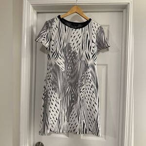 Twenty Montreal black white abstract Knit Dress size small
